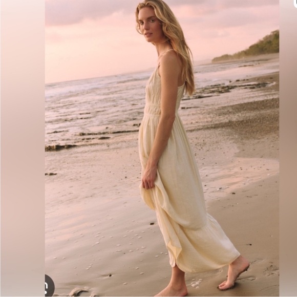 PACT Women's Smocked Waist Maxi Dress organic cotton XL - Picture 2 of 7